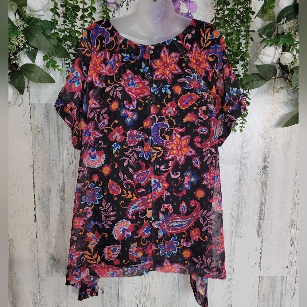 NWT Estelle Clements Asymmetrical  Top 18W - Picture 4 of 10